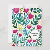 愛してるママ植物学イラストレーション シーズンカード (正面)