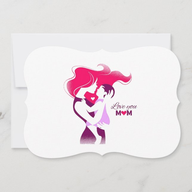 愛してるママ - かわいい & ハートフルな母の日デザイン (正面)