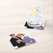 愛してるママ・ガール スクエアペーパーコースター (インサイチュ)