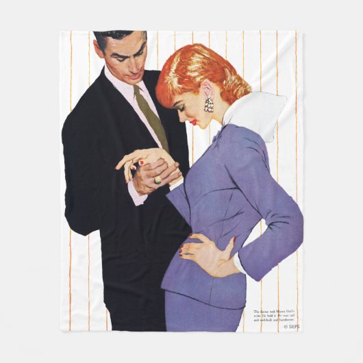 愛してるママ・ガール フリースブランケット (正面)