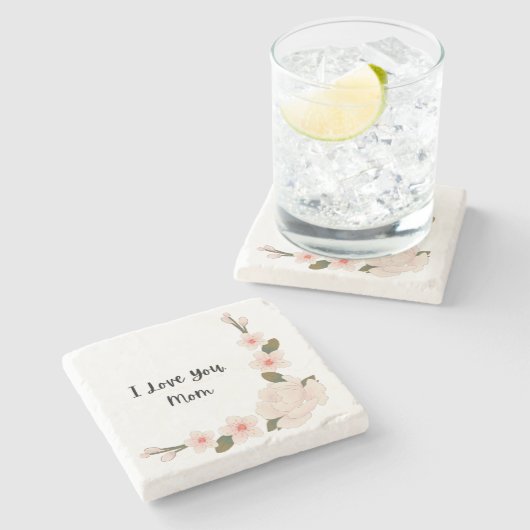 愛してるママ ストーンコースター (横)