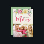 愛してるママ | フォトマザーズデイフラットカード カード<br><div class="desc">美しい母の日のカードのためにテンプレートの画像を自分パーソナライズされたの写真に置き換える！カードの背面の色は好きなカスタマイズ色にも合う。</div>