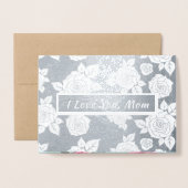 愛してるママ。マザーズデイラグジュアリー 箔カード (封筒付き正面)