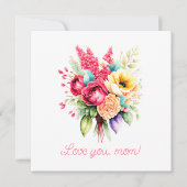 愛してるママ 花の写真 マザーズデー シーズンカード (正面)