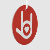 愛してるレッド オーナメント (正面)