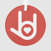 愛してるレッド オーナメント (裏面)