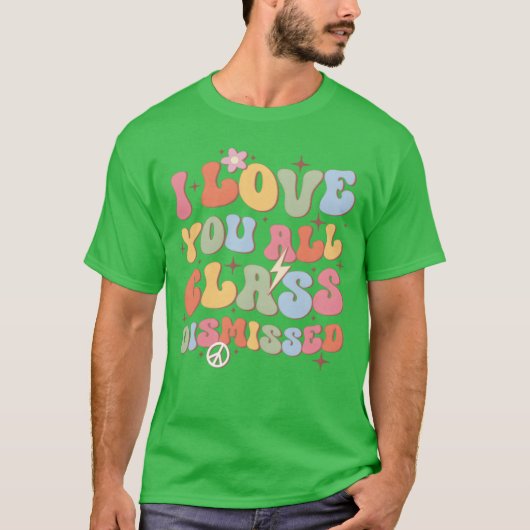 愛してる全員下校バックスクールフレンド Tシャツ (正面)