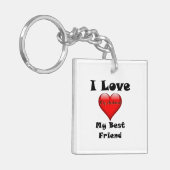 『愛してる友最高の人、夫のキーチェーン』 キーホルダー (正面左)