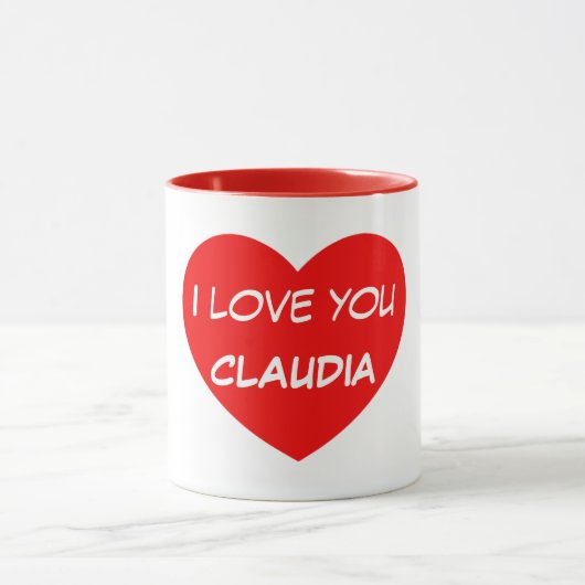 愛してる名前ツートーン マグカップ (中央)