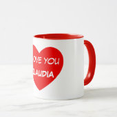 愛してる名前ツートーン マグカップ (正面右)