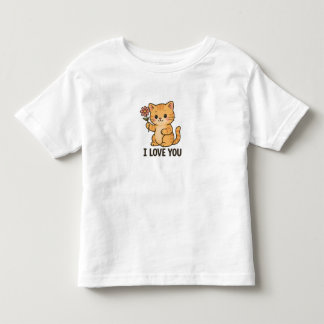 愛してる子猫 トドラーTシャツ