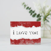 愛してる引き裂かれた紙 ポストカード (スタンド正面)