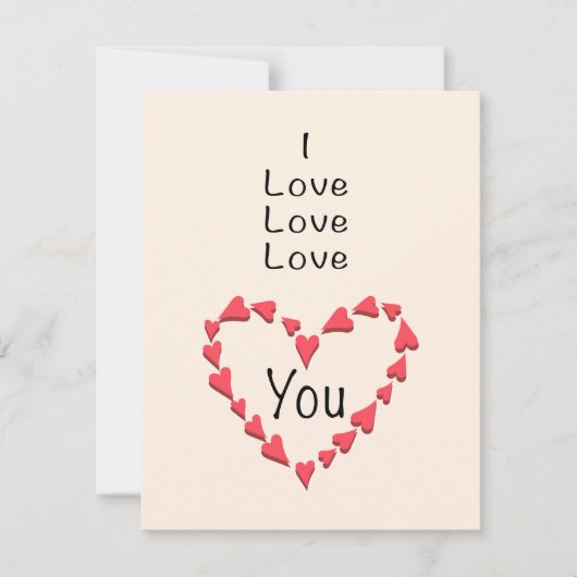 愛してる愛してる愛してる バレンタインカード シーズンカード (正面)