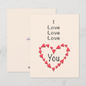 愛してる愛してる愛してる バレンタインカード シーズンカード (正面/裏面)