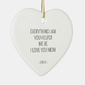 愛してる母最高の母誕生日パーソナライズされた セラミックオーナメント (右)
