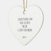 愛してる母最高の母誕生日パーソナライズされた セラミックオーナメント (左)
