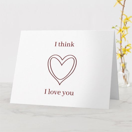 愛してる気がする カード (黄色い花)