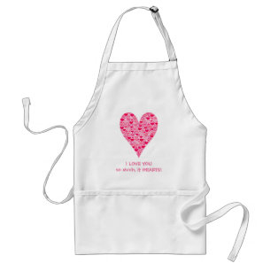 愛してる気持ちが溢れてハートが痛い Tiny Hearts Big Heart スタンダードエプロン