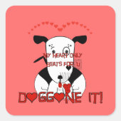 愛してる犬が消えた スクエアシール (正面)