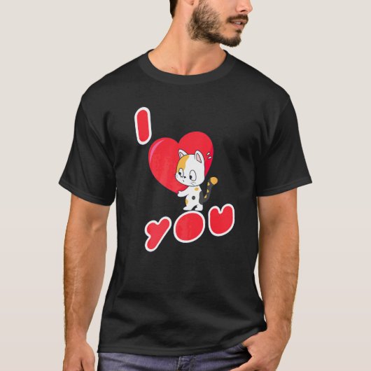 愛してる猫 キティちゃん Tシャツ (正面)