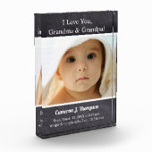 愛してる祖母とおじいちゃんベビー写真 フォトブロック (左)