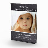 愛してる祖母とおじいちゃんベビー写真 フォトブロック (右)