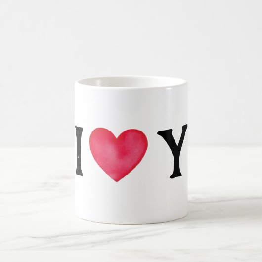 愛してる素敵なハートマグ コーヒーマグカップ (中央)