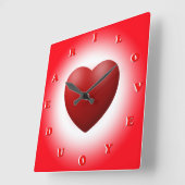 愛してる親愛 スクエア壁時計 (傾斜)