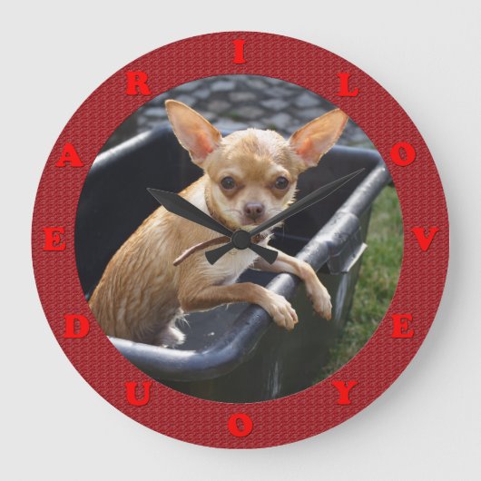 愛してる親愛 ラージ壁時計 (正面)