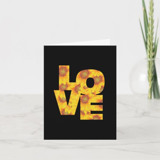 愛してる誕生日ガール！ひまわりテーマカード カード (正面)