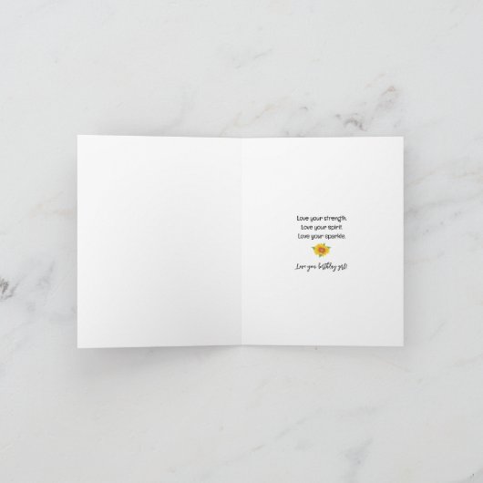 愛してる誕生日ガール！ひまわりテーマカード カード (内部)