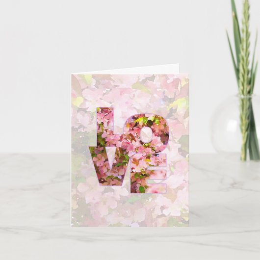 愛してる誕生日ガール!ピンクのクラベリンをテーマにした カード (正面)