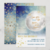 愛してる２人とも月と太陽の間 招待状 (正面/裏面)