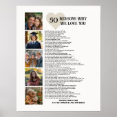 愛してる50の理由 50歳誕生日写真 ポスター (正面)