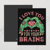 愛してる、あなたの脳ゾンビバレンタインデー シーズンカード (正面/裏面)