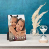 愛してる おばあちゃん フォトスクリプト ハートオーバーレイ フォトプラーク (側面)