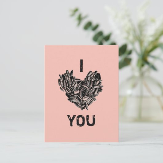 「愛してる」おもしろいかわいいカッコいい ポストカード (スタンド正面)