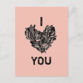 「愛してる」おもしろいかわいいカッコいい ポストカード (正面)