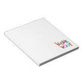 愛してる!おもしろいカラフル3dライクなレターヘッド ノートパッド (アングル)