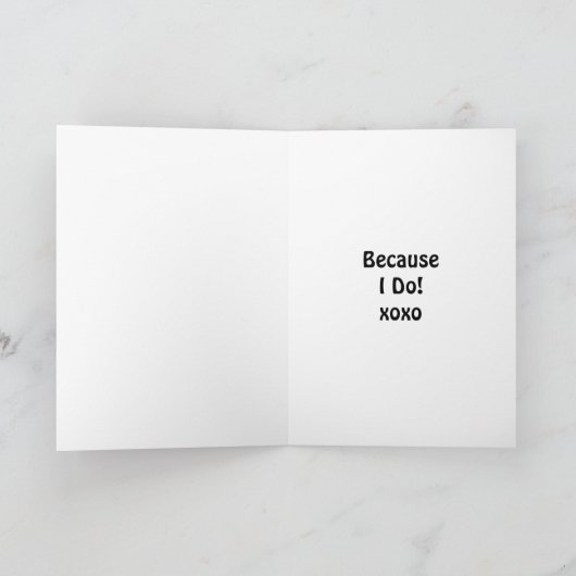 愛してる | かわいいロマンチックなイタズラオポッサム カード (内部)