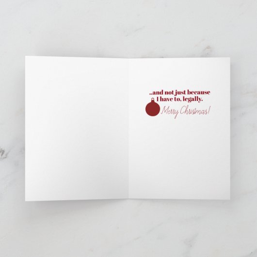 愛してる…ただクリスマスカードを買っただけではない カード (内部)