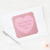 「愛してる」のステッカスタムカー スクエアシール (封筒)