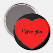 「愛してる」のハート マグネット (正面/裏面)