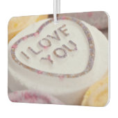 「愛してる」の車カスタムの空気吹出し カーエアーフレッシュナー (左)