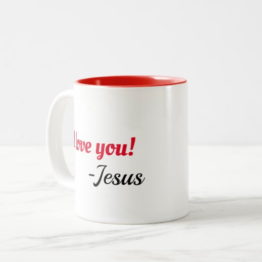 愛してる!イエスマグ ツートーンマグカップ (正面左)