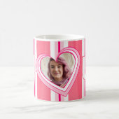 「愛してる」カスタムバレンタインデーストライプズ コーヒーマグカップ (中央)