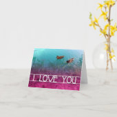 愛してる : カモのペア カード (黄色い花)