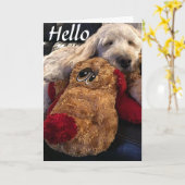 **愛してる** カード (黄色い花)