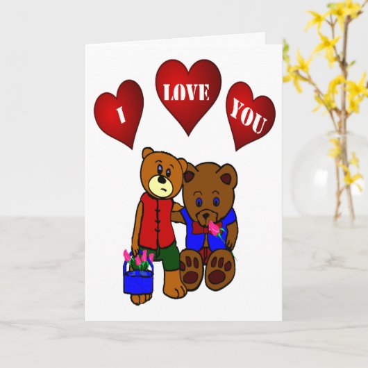 愛してる カード (黄色い花)