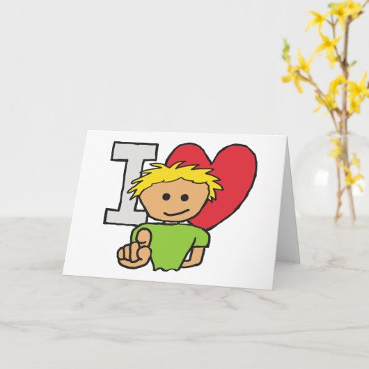 愛してる カード (黄色い花)